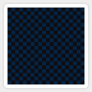 Wonky Checkerboard, Black and Blue Magnet